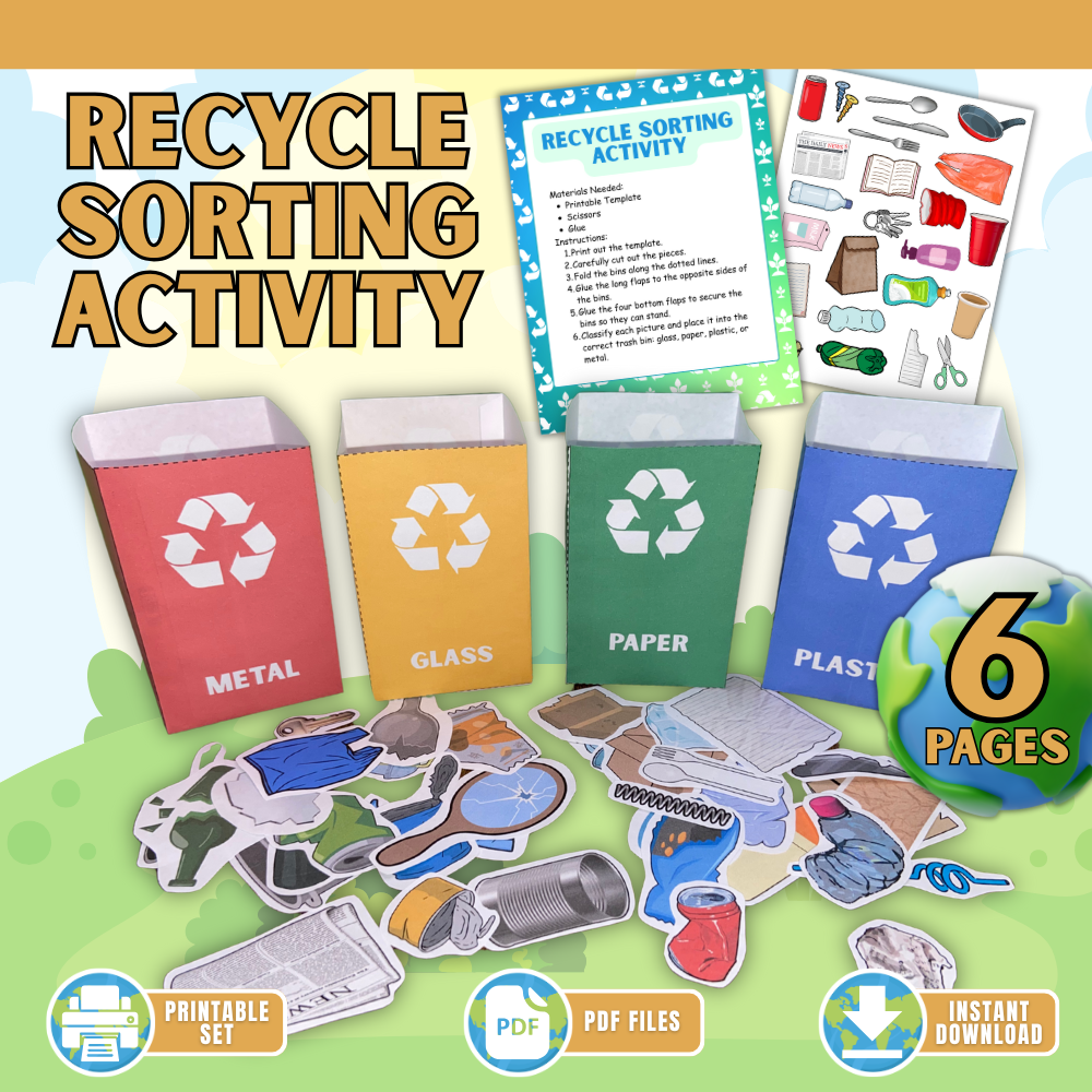 Printable Recycling Sorting Activity