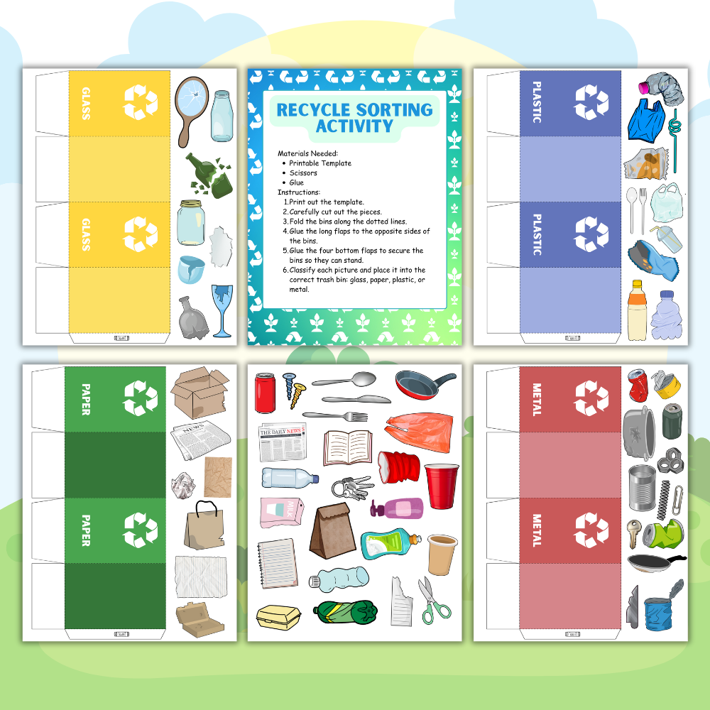 Printable Recycling Sorting Activity