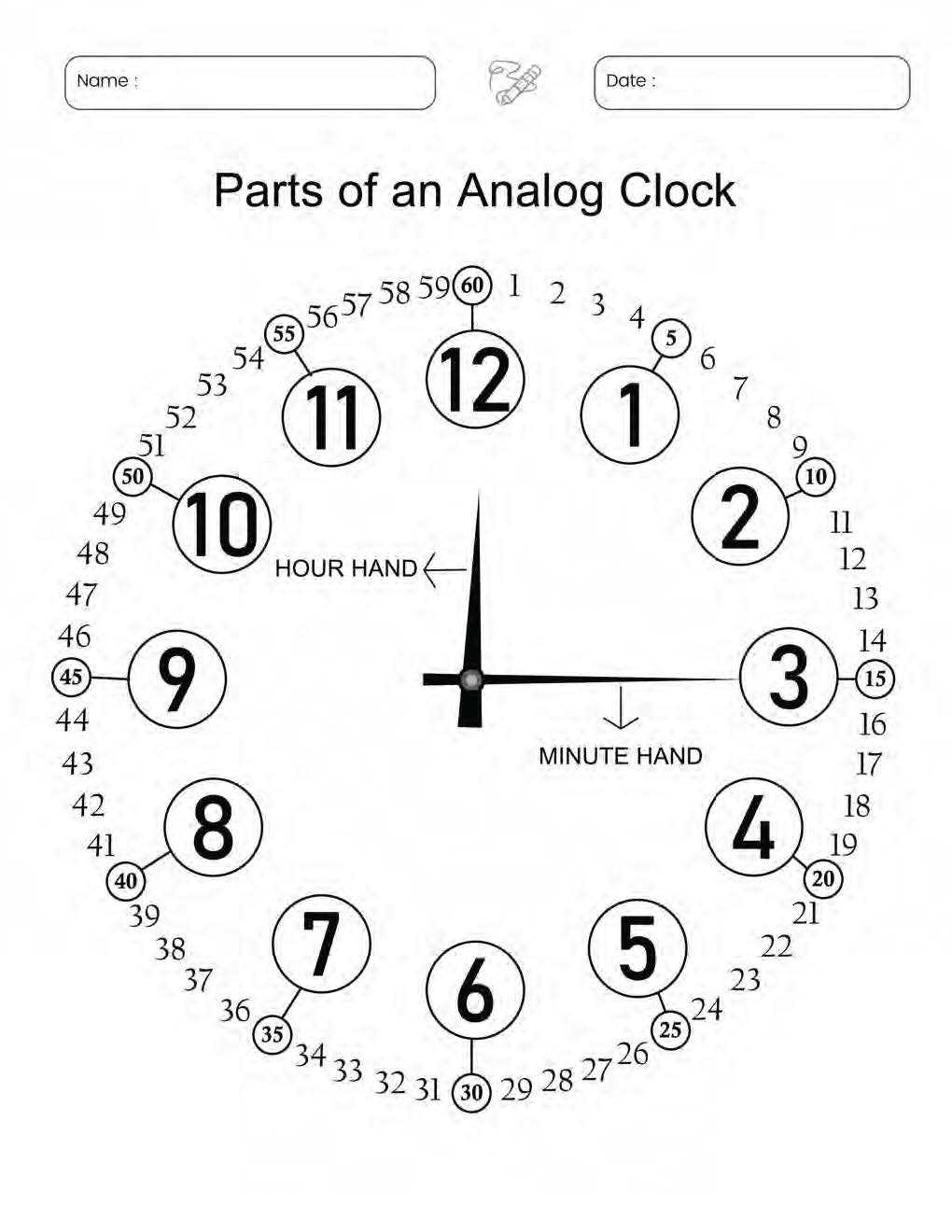 Printable What's the Time